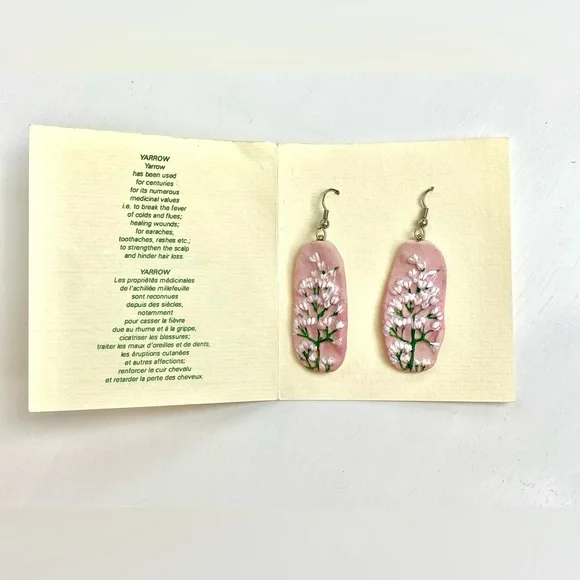 Woodland Spirit ceramic dangle earrings - Picture 4 of 6